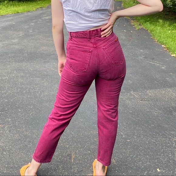 Vintage Fuchsia High Waisted Denim Jeans - Picture 2 of 6